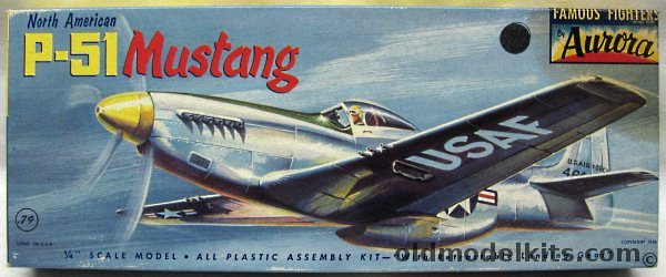 Aurora 1/48 North American P-51 Mustang, 118-79 plastic model kit